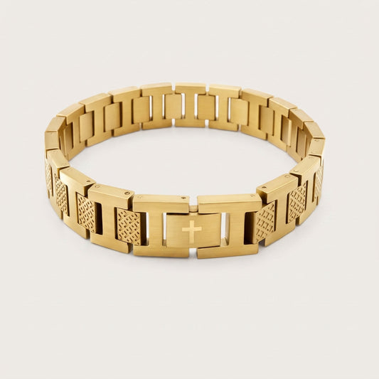 Kreuz Armband Gold aus 316L Edelstahl