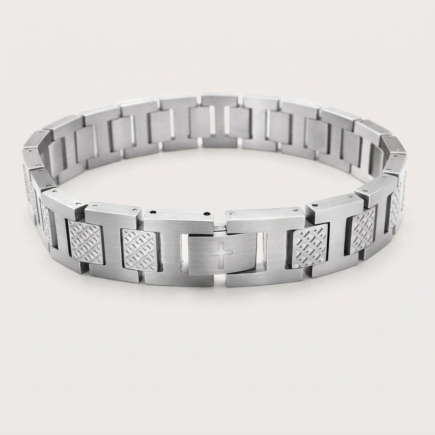 Kreuz Armband Silber aus 316L Edelstahl