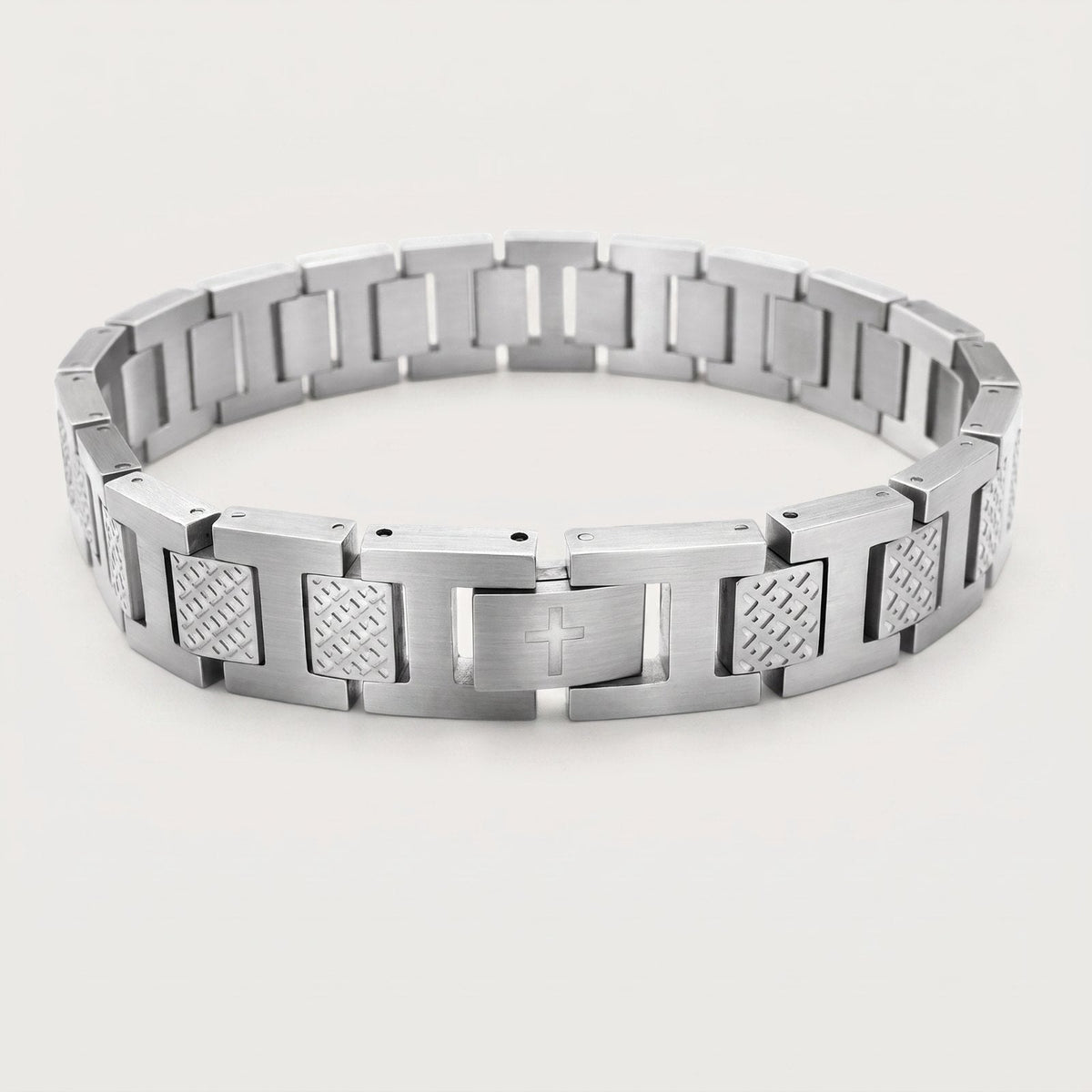 Kreuz Armband Silber aus 316L Edelstahl