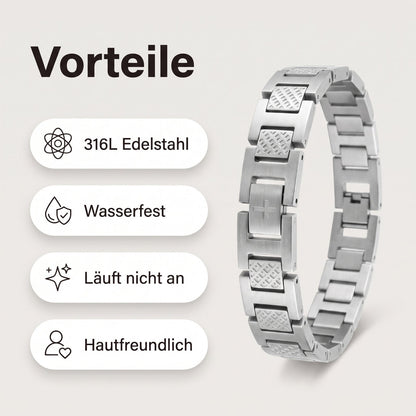 Vorteile: 316L Edelstahl, wasserfest, laeuft nicht an, hautfreundlich